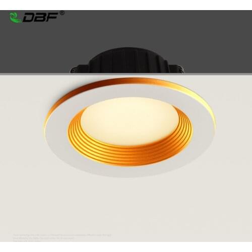 [DBF]Three Light Temperatures Changeable Ceiling Recessed LED Downlight 7W 10W 12W 15W Round LED Downlight Kitchen Home AC220V