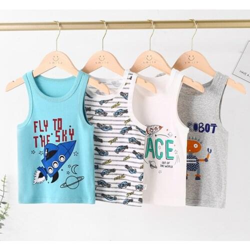 Children T-shirt for Boys Girls 2020 Summer Clothing Smooth Modal Sleeveless Tops for Kids White tshirt Clothes 6 8 10 12 Years
