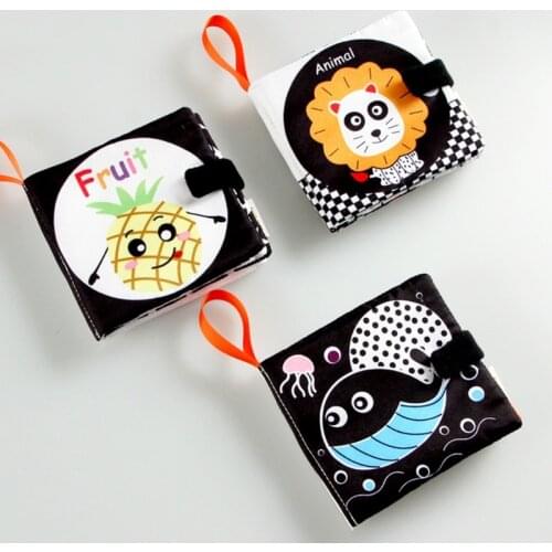 Kids Interactive Book with Cute Animal Made by Cloth Activity Books Preschool Learning Book for Infants