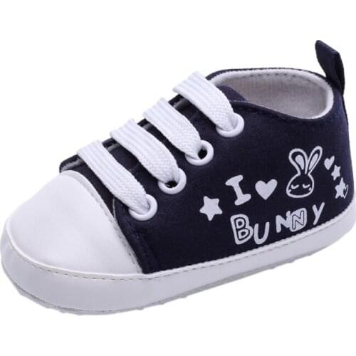 Baby Sweet Bunny Shoes Lace-up Casual Canvas Shoes Baby Anti-slip Sneakers Infant Toddler Shoes Baby Shoes Autumn