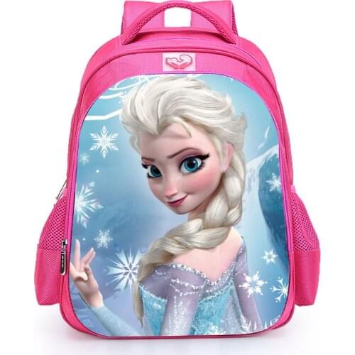 Princess Elsa Lovely 3-6 Year Childrens School Backpacks for Girls Kids Pink Cartoon School Bag for Children Quality Mochia