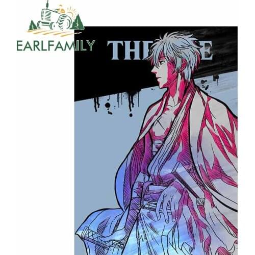 EARLFAMILY 13cm x 9.4cm For GINTAMA Vinyl Material Car Stickers Car Styling Decal Waterproof Scratch-Proof Decoration