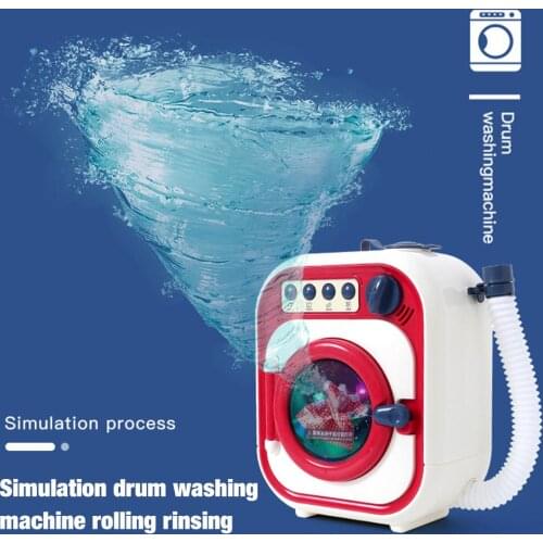 Electric Drum Washing Machine Toy Simulation Small Household Appliances Electric Mini Laundry Toy Set Pretending To Be Kids' Toy