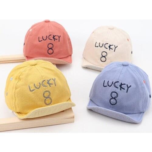 Newsborn Baby Cap Casual Soft Brim Outdoor Visor Hat For Boys Girls Accessories Letter Kids Baseball Caps Smiling Face Bonnets