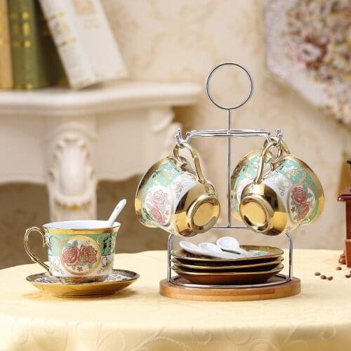 Nordic Style Ceramic Coffee Cup Painting Gold Office Water Cup Creative Tea Cup European Coffee Cup, Coffee Set-003