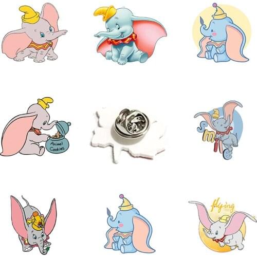 Disney Classic Animation Accessories Dumbo Lapel Pin Jewelry Acrylic Resin Ladies Children Clothes Lapel Pin Jewelry