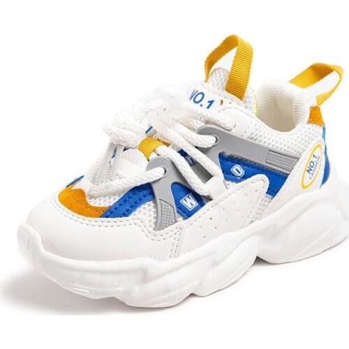 Size 21-36 Spring Autumn Kids Shoes Baby Boys Girls Childrens Casual Sneakers Breathable Soft Anti-Slip Running Sports Shoes D2