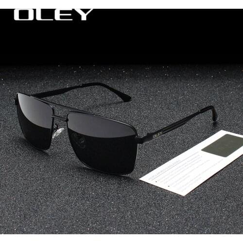 OLEY Brand Polarized Sunglasses Men Fashion Classic Square glasses For Women Oculos masculino Male Customizable logo Y1923