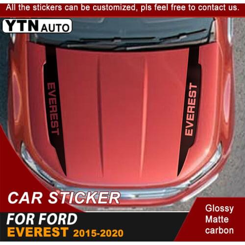 Car Decals Hood Scoop Side Stripe Graphic Vinyl Cool Car Stickers Customized Fit For Ford Everest 2015 2016 2017 2018 2019 2020