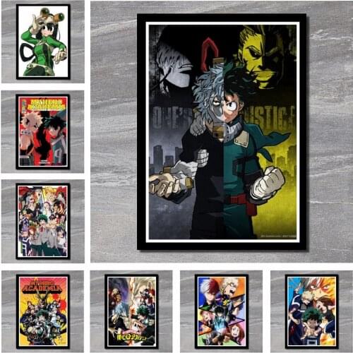 Perfect JL All Characters Boku No Hero Academia Japan Anime Poster Wall Pictures Classic Movie Poster Wall Stickers