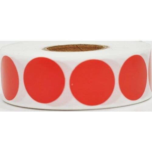 New Red 19mm Round Food Safety Permanent Adhesive Label Sticker Adhesive Labels 1000/Roll, 1 Rolls/Pack
