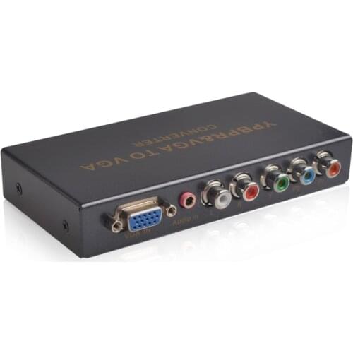 Charmvision CY2V YPbPr VGA to VGA Converter with 3.5mm Stereo Audio Analog L/R Sound Channel RGB Y Pb Pr HDDB 15PIN VGA convert