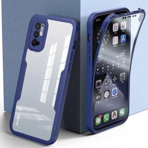 360 Degree Front Screen Film + Back Acrylic Case For Redmi Note 10 Pro 10S 4G 5G Xiaomi Mi 11 lite Clear Shockproof Full Cover