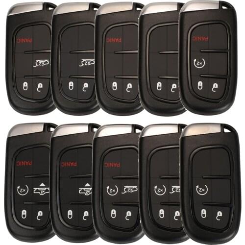 Jingyuqin Remote 2/3/4/5 Buttons Car Key for Jeep Compass Renegade Cherokee DODGE RAM Durango Chrysler Shell Case Fob Entry