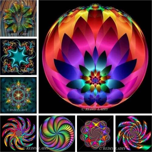 REDIY LADIY Diamond Painting Cross Stitch Mandala Pattern Home Decor Full Square Drill Rhinestones Mosaic Kit Diamond Embroidery