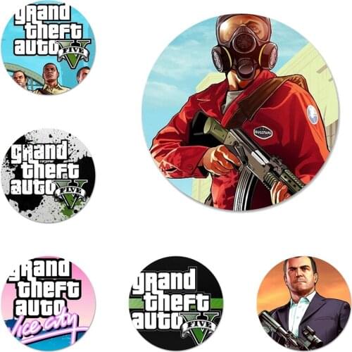 Rockstar GTA 5 Grand Theft Auto Badge Brooch Pin Accessories For Clothes Backpack Decoration gift
