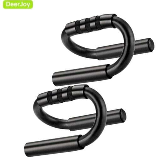 DeerJoy Push Up Bars Extra Thick Foam Grip Perfect Push up Handles for Floor Strength Training Equipment Fitness at Home Workout