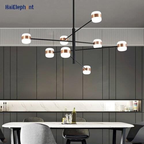 Modern LED Chandelier Lighting For Living Room Dining Bedroom Indoor Luminaria Fixtures Lustres Adjustable Boom Lamps AC90-260V