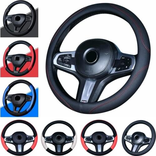 Quality Soft leather Auto Steering Wheel cover 38cm/15'' Car Steering Wheel Cover Universal Steering Wheel Cover Car accessories