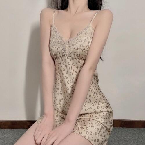 Womens Dressing Gown 잠옷 Sexy Lace Home Dress Women Backless Spaghetti Strap Nightdress Summer Dresses Light Ladies Pajamas