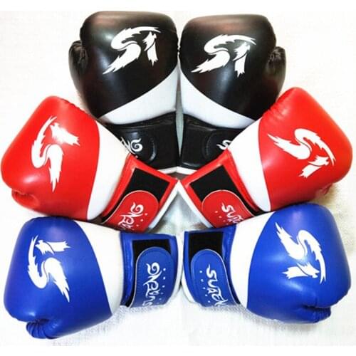 1 Pair Child Boxing Gloves Kids Training Fighting Gloves Muay Thai Sparring Punching Kickboxing Breathable PU Flame Gloves Mitts