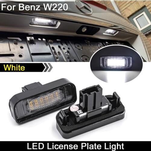 For Mercedes Benz S-class AMG W220 1999-2005 Car Rear white LED license plate light number plate lamp