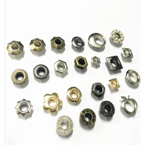 100pcs Special-Shaped Flower Metal Eyelets Leather Craft DIY Scrapbooking Shoes Belt Cap Bag Tags Clothes Fashion Accessories
