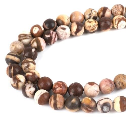 38-95pcs 4-10mm Natural Scrub Zebra Pattern Stone Beads For Jewelry Making Findings Necklace Bracelet Earrings Findings