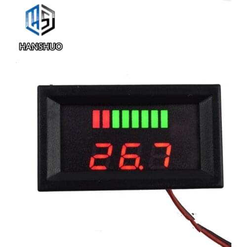 DC 12V-60V ACID Red Digital Lead Battery Capacity Indicator Charge Level Lead-acid LED Tester Voltmeter
