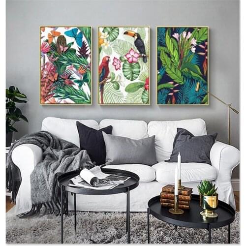 Parrot Peacock Decorative Painting Plant and Animal Personality Living Room Painting Decoration Painting Core Fresh and Classic