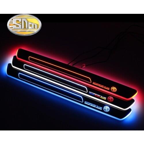 For MG ZS GT MG6 2015 2016 2017 2018 2019 Acrylic Moving LED Welcome Pedal Scuff Plate Pedal Door Sill Pathway Light