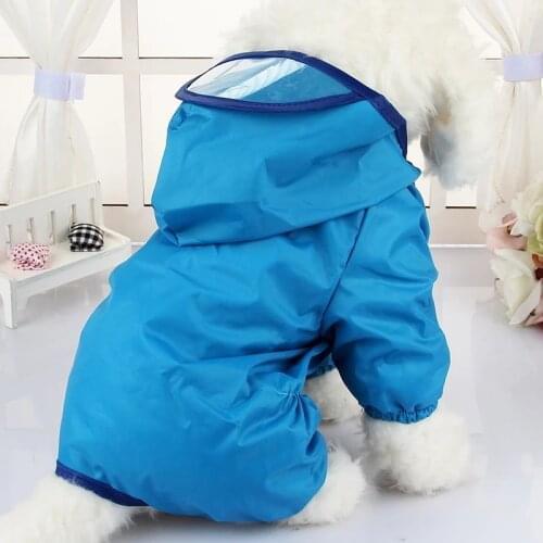 Pet Cat Dog Raincoat Hooded Reflective Dog Rain Coat Outdoor New Pet Clothes Hooded Windproof Design Waterproof Puppy Teddy Coat