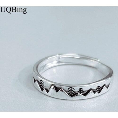 2019 Retro 925 Sterling Silver Christmas Tree Rings Open Rings Jewelry Wholesale