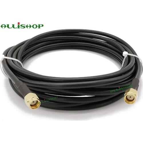 RP SMA Male wifi antenna connector jack socket sma connector with RG58 50ohm coax connector antenna 1M 3M 5M 8M 10M 12M 15M