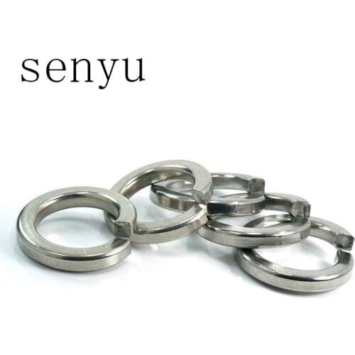 M1.6 M2 M5 M3 M6 M8 304 Stainless Steel Metal Shell Pad Spring Washer Split Circlip Elastic Gasket Shim Shaft Lock