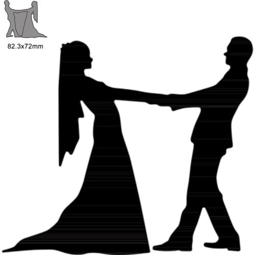 Bride Groom Dancing Wedding Metal Cutting Die For DIY Embossing Paper Photo Album Gift Cards Making Scrapbooking Craft New Die