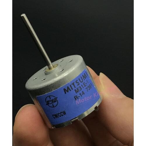 Micro MITSUMI M31E-1 DC Motor1.5V 3V 3.7V 6V 6800RPM Mini 18*24mm RF-310 Solar Power Electric Motor 22mm Long Shaft