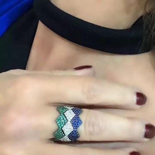 Micro pave cz stack stacking band evil eye shaped cz eternity band colorful cz finger rings