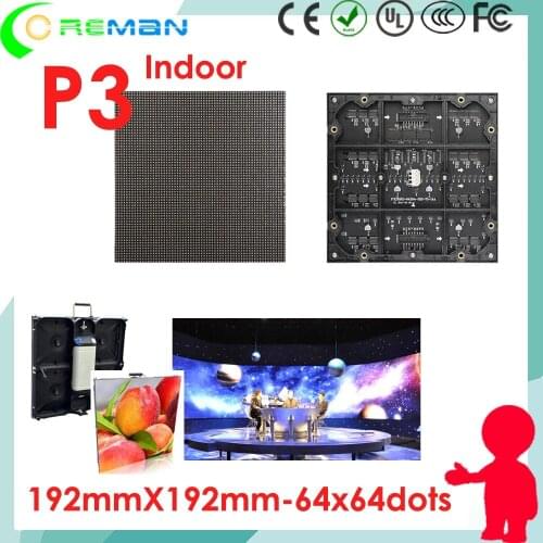 My aliexpress Wholesale price P3 led display rental cabinet module led 192mm*192mm 64x64 / led module rgb p3 smd2121 p4 p5 p1