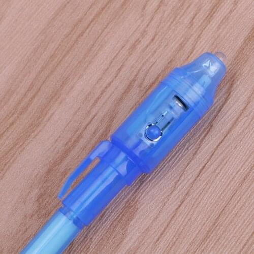 New 6Pcs/Set Invisible Ink Pen Built in UV Light For Pen Safety To Use