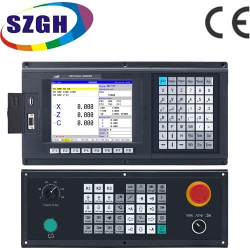 New panel 2 Axis CNC Controller for lathe machine kit with ATC PLC motion control panel