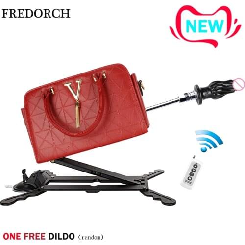 2020 New 60W Aluminum alloy Sex Machine, Remote Control with Vac u Lock and free dildo Four colors(F5 plus)