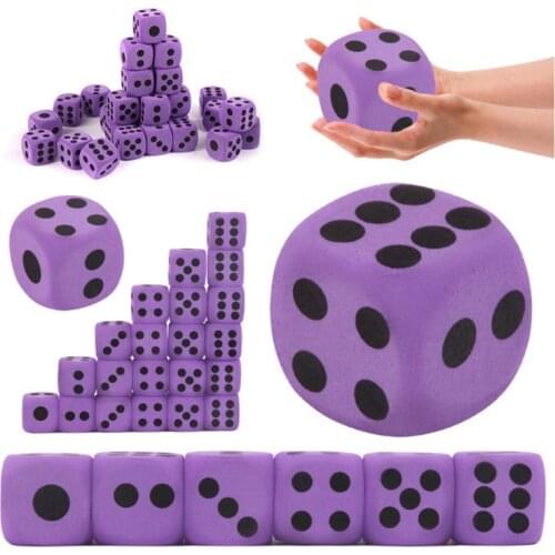 2021 New 6Pcs Specialty Giant EVA Foam Dice Kid Educational Toys Children Party Game Dice Drop Ship