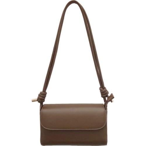 2021 New Vintage One-shoulder Small Square Bag Texture Popular Simple Solid Color Stiletto Bag Shoulder Bag