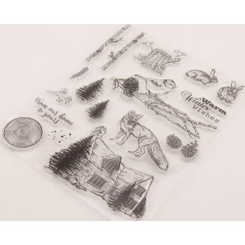 2021 New Winter Animals Silicone Clear Seal Stamp DIY Scrapbooking Embossing Photo Album