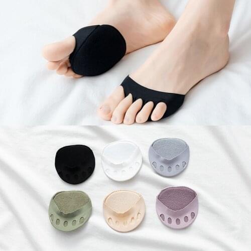 2021 Spring Summer New Products Ladies Breathable High Heels Lace Open Toe Socks Fashion Simple Toe Socks Invisible Socks Pads
