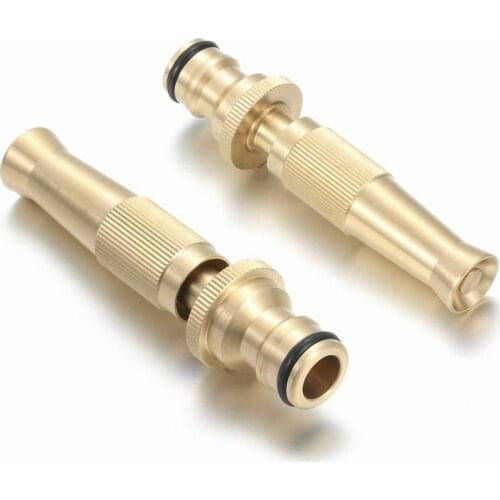 Portable Adjustable Garden Spray Nozzle Solid Brass Twist Water Hose Accessories