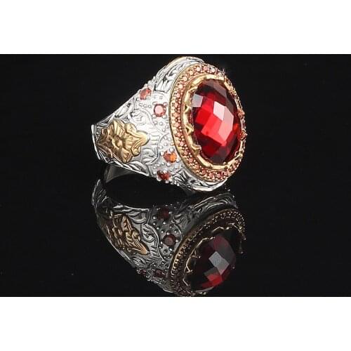 Lapping Plated Zircon Stone 925 Sterling Silver Ring