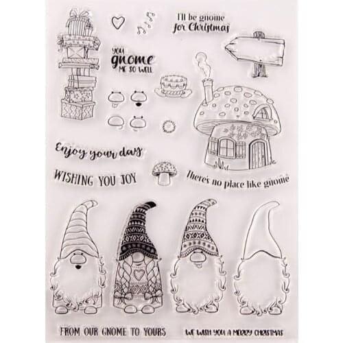 Santa Gnome Silicone Clear Seal Stamp DIY Scrapbooking Embossing Photo Album Art T3LE