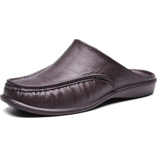 Men EVA Slippers Slip On Casual Walking Shoes Men Half Shoes Comfortable Soft Loafer Size 40- 47